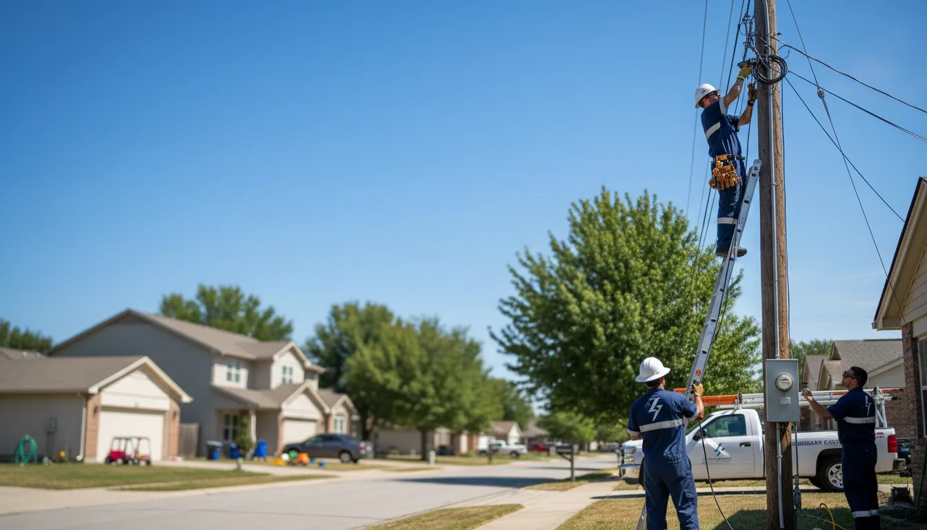 Residential electrician providing installation services in Minden, TX